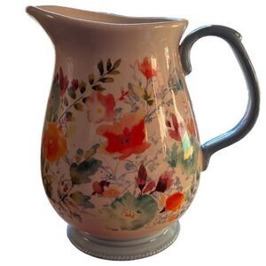 NWT The Pioneer Woman Willow Pitcher‎ Stoneware 3.2 Quart Floral Print Ceramic